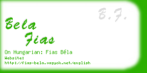 bela fias business card